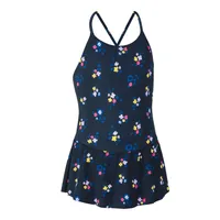 Girls' One-piece Swimsuit with Skirt