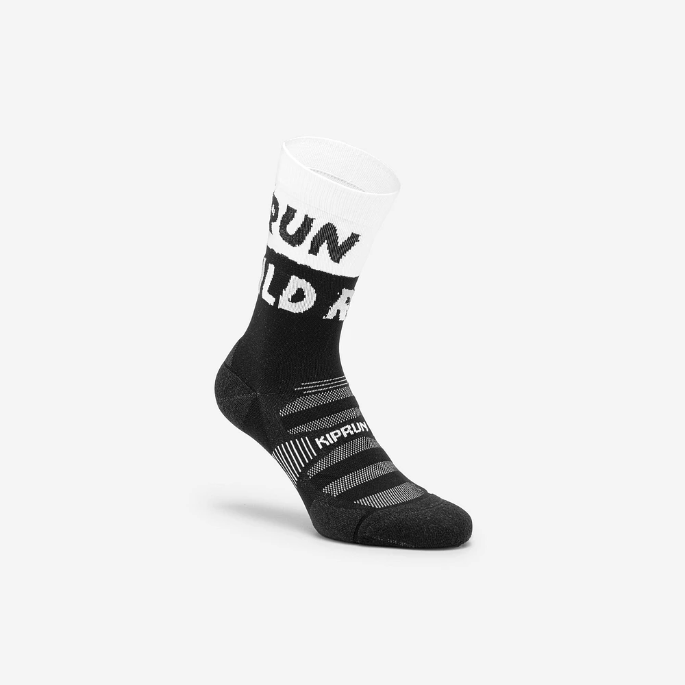 Thick Midcalf Running Socks - Run 900 White/Black