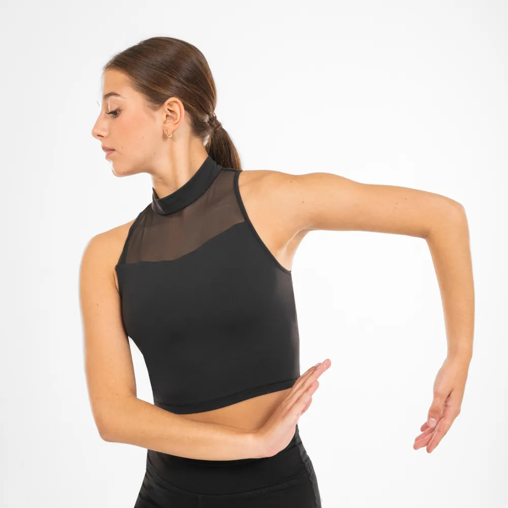 Women’s Modern Dance Crop Top - Black