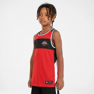 Kids' Reversible Sleeveless Basketball Jersey – T500