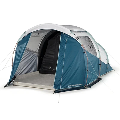 Camping Tent with Poles 4-Person, Arpenaz 4.1 Fresh & Black