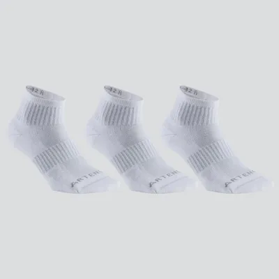 CHAUSSETTES DE SPORT MI-HAUTES ARTENGO RS 500 LOT 3