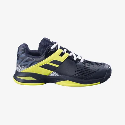 Chaussures de tennis enfant multicourt - Propulse noir jaune