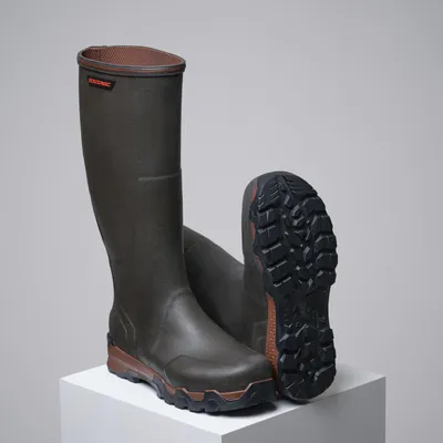 Comfortable Rubber Hunting Boots - Renfort 900 brown
