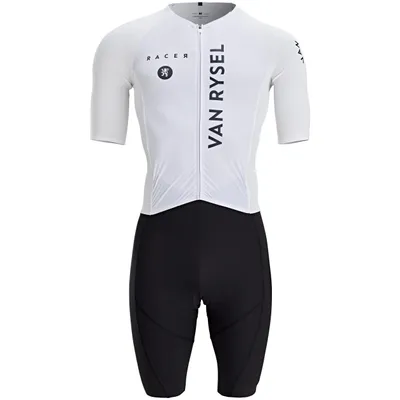 Road Cycling Aerosuit - Racer Team White