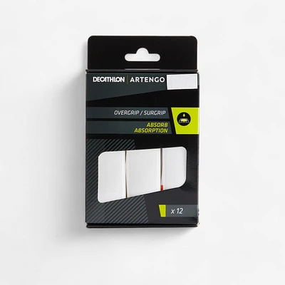 Absorbent Tennis Overgrips 12-Pack - White