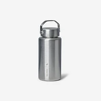Water Bottle with Screw Cap Stainless Steel 1 L - Bushcraft Grey