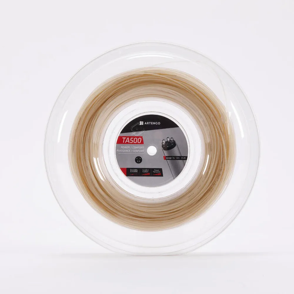 BOBINE DE CORDAGE TENNIS MULTIFILAMENT BRUN TA 500 COMFORT 1.3mm 200 M