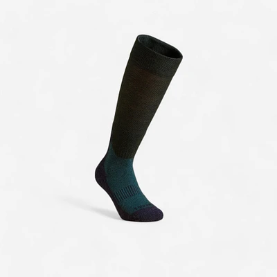 Horse Riding Warm Socks - 500 Blue/Green