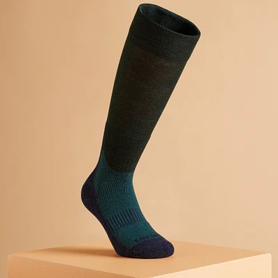 Horse Riding Warm Socks - 500 Blue/Green