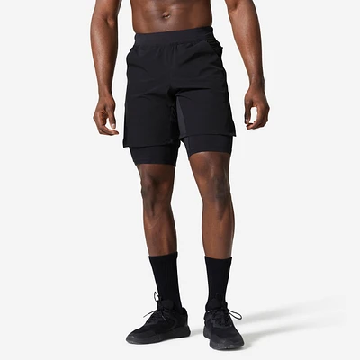 Men's Zip Pocket Breathable 2-in-1 Shorts – 500