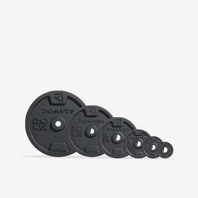 28 mm Cast Iron Weight Plate 1 to 44.4 lb (0,5 kg to 20 kg)