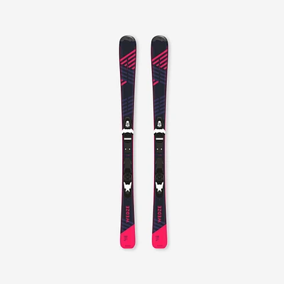 Kids’ Downhill Skis with Bindings - Boost 500 Blue/Pink