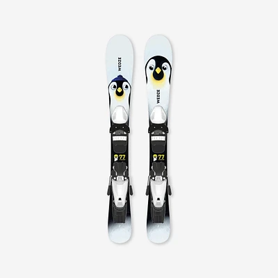 Kids’ Downhill Skis with Bindings – Boost 100 Penguin