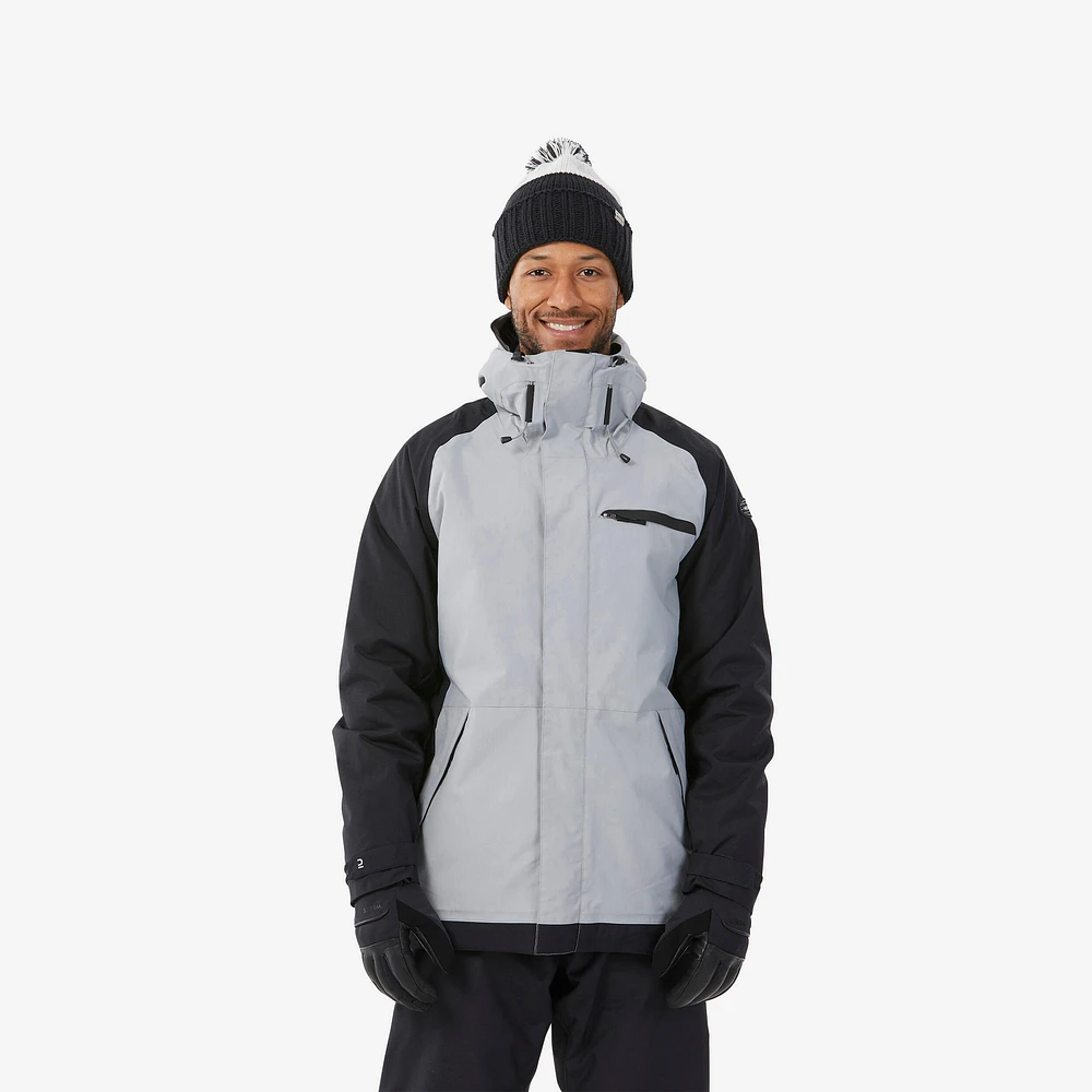 Men’s Snowboard Jacket - SNB 100 Grey/Black