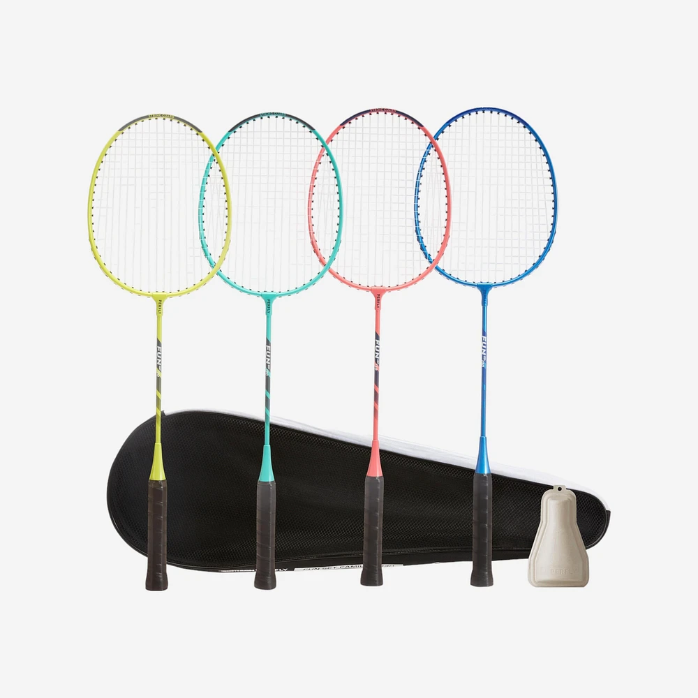 Family Set of 4 Badminton Rackets - Fun BR 130