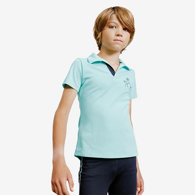 Horse Riding Short-Sleeved Polo Shirt 500
