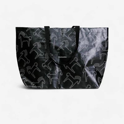Horse Riding Tote Bag for Horses - Black/Beige