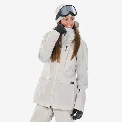 Women’s 3-in-1 Snowboard Jacket – SNB 900 Beige