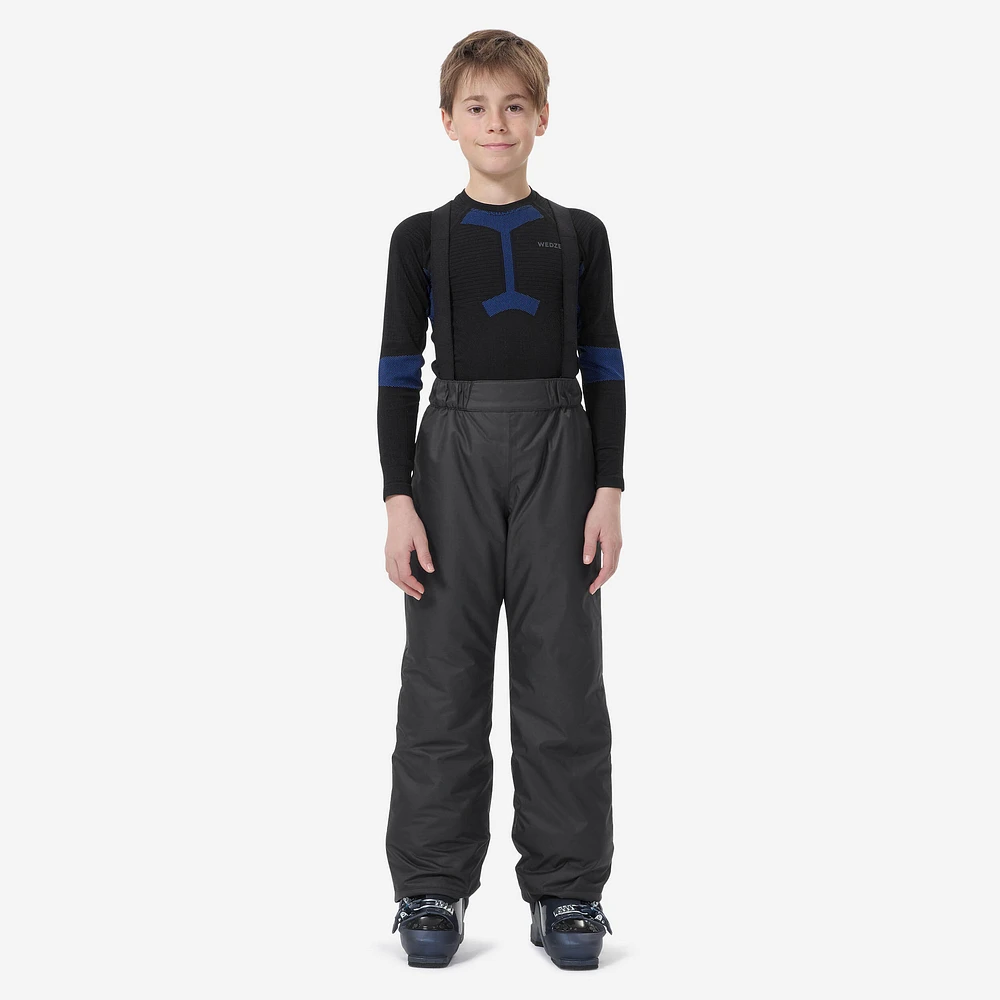 Kids' Ski Pants with Removable Straps - 100 Grey