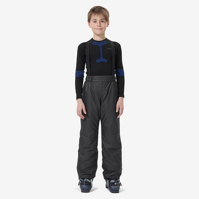 Kids' Ski Pants with Removable Straps - 100 Grey