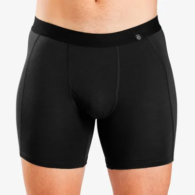 Men’s Hiking Merino Boxer Shorts – MT 500 Black
