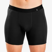 Men’s Hiking Merino Boxer Shorts – MT 500 Black