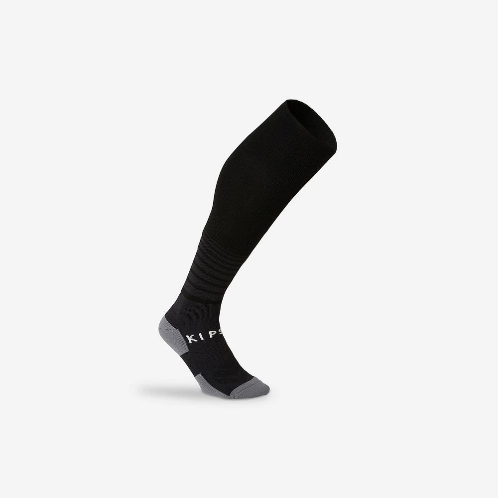 F500 Soccer Socks Black with Stripes