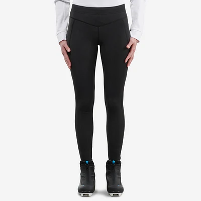 Women's Warm Cross-Country Skiing Tights – XC S 100 Black
