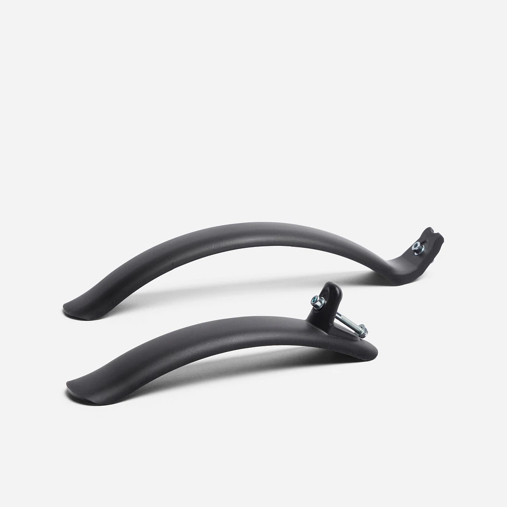 14" Bike Mudguards - B'Twin Black