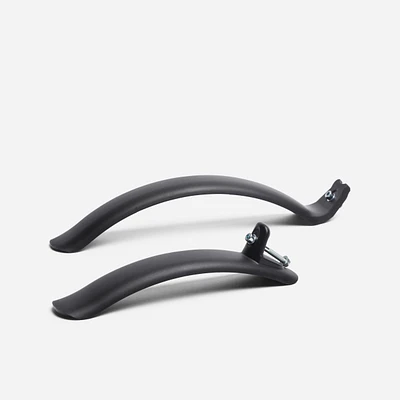 14" Bike Mudguards - B'Twin Black