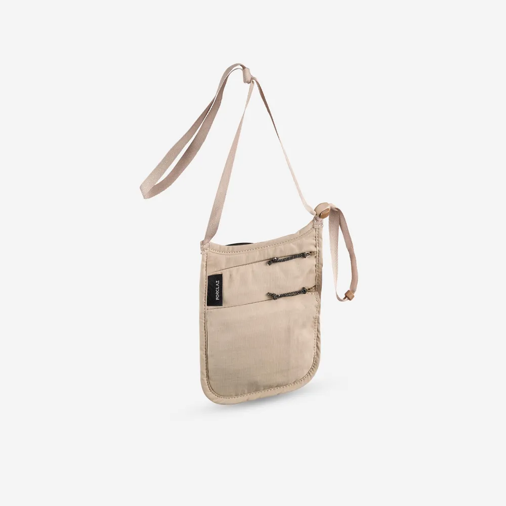 Travel RFID Neck Pouch - Beige