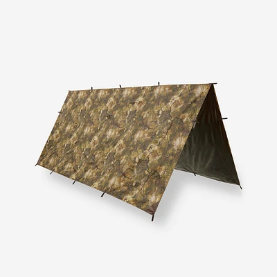 Waterproof Tarp 2.95 m x 2.8 m - Bushcraft Camouflage Furtiv