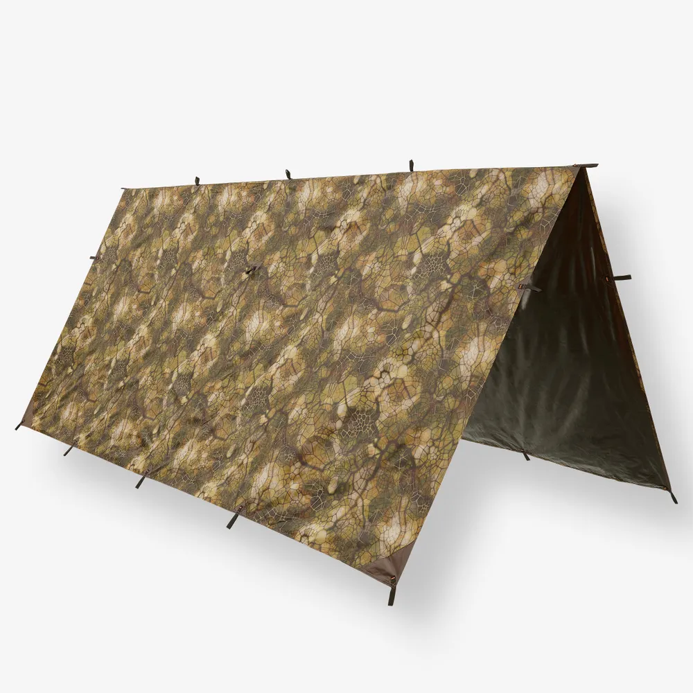 Waterproof Tarp 2.95 m x 2.8 m - Bushcraft Camouflage Furtiv