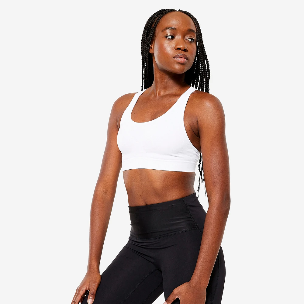 Seamless Muscle-Back Moderate-Support Bra
