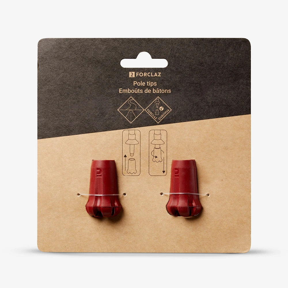Hiking Pole Cap x 2 - Red