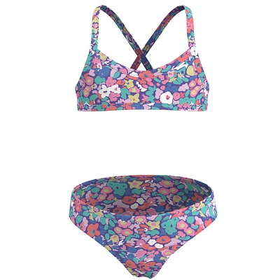 Girls’ Surfing 2-piece Swimsuit with Crossed Straps