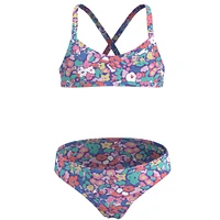 Girls’ Surfing 2-piece Swimsuit with Crossed Straps