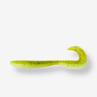 Grub Shaped Soft Lure with Attractant - WXM Yubari GRB 90 Chartreuse