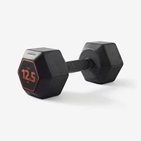 12.5 kg Cross/Weight Training Hex Dumbbell - Black