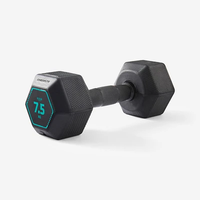 7.5 kg Weight Training Hexagonal Dumbbell - Black