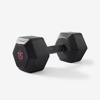 15 kg Cross-Training Hex Dumbbell - Black