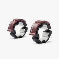 15 kg Bodybuilding Disc Collar - Black/Burgundy