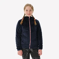 Kids’ Fleece Hiking Jacket - MH 500 Blue