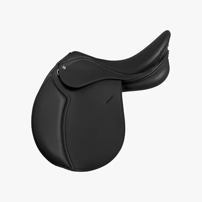 Horse Riding Synthetic Saddle for Horse and Pony 17.5" - 100 Black