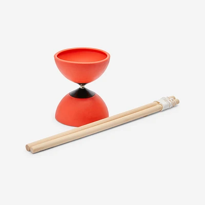 Diabolo + Wooden Handsticks - 100 Red