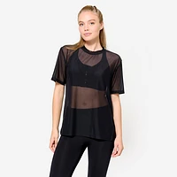 Women's Loose-Fit Fitness Mesh T-Shirt