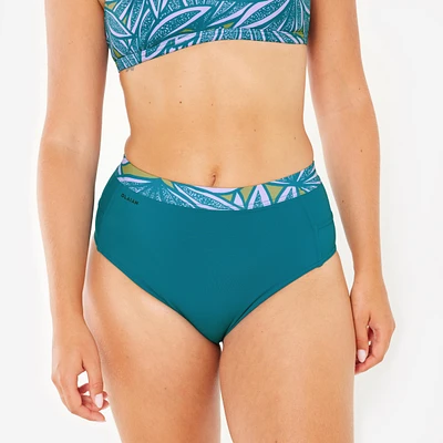 Women’s Surfing High-Waisted Bikini Bottom – Rosa