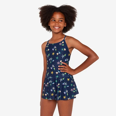 Girls’ 1-Piece Skirt Swimsuit