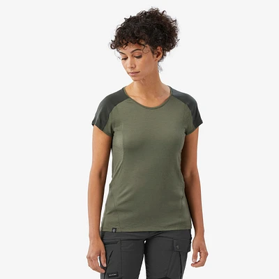 Women’s Merino Wool Short-Sleeved T-shirt -Merino Resist Khaki